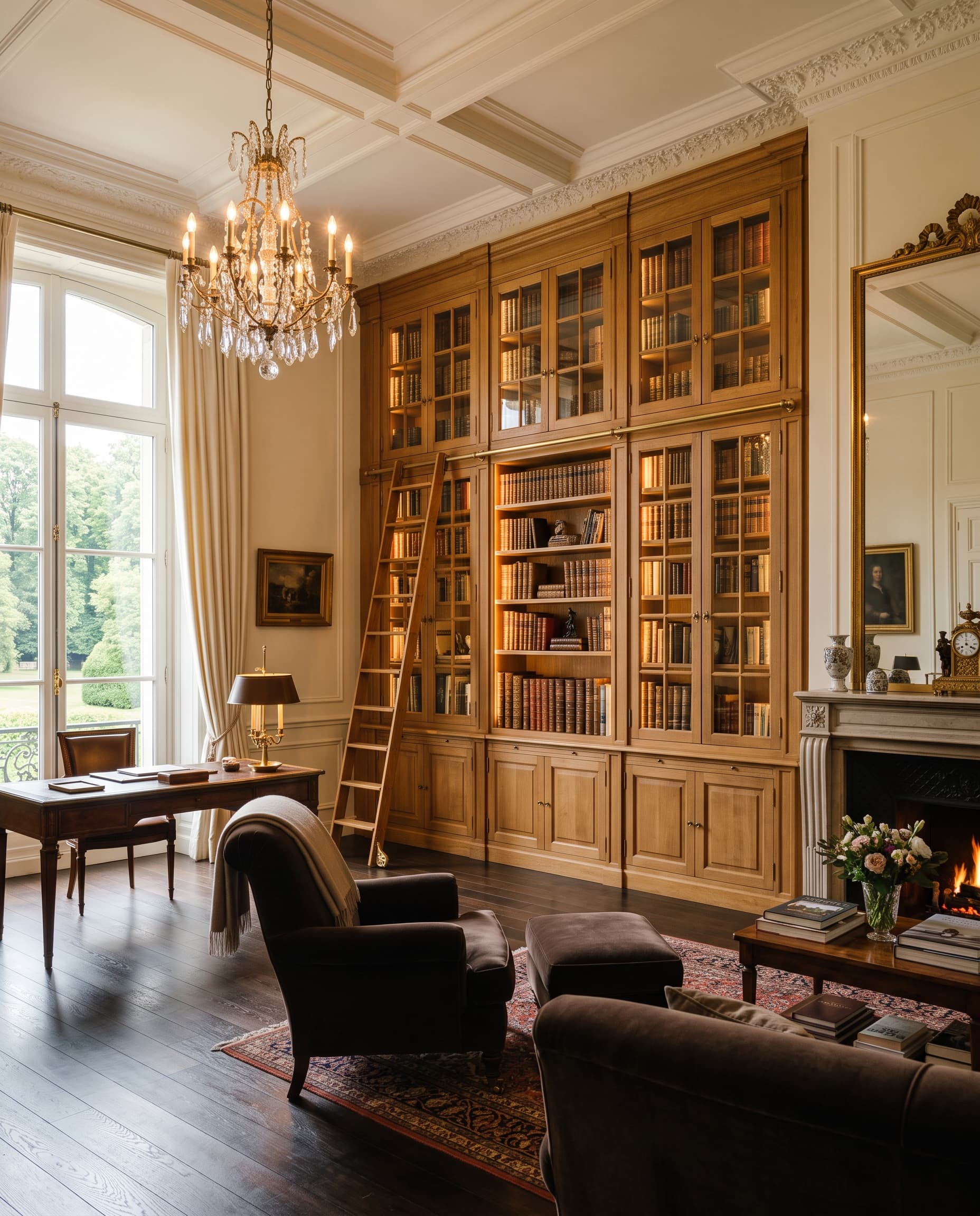 Aménagement complet maison de maître — 4 pièces en chêne et noyer, Luxembourg-Belair